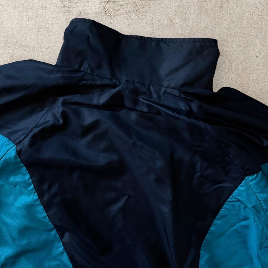 希少80s adidasナイロンジャケットトレフォイル刺繍ロゴレトロY2K古着M