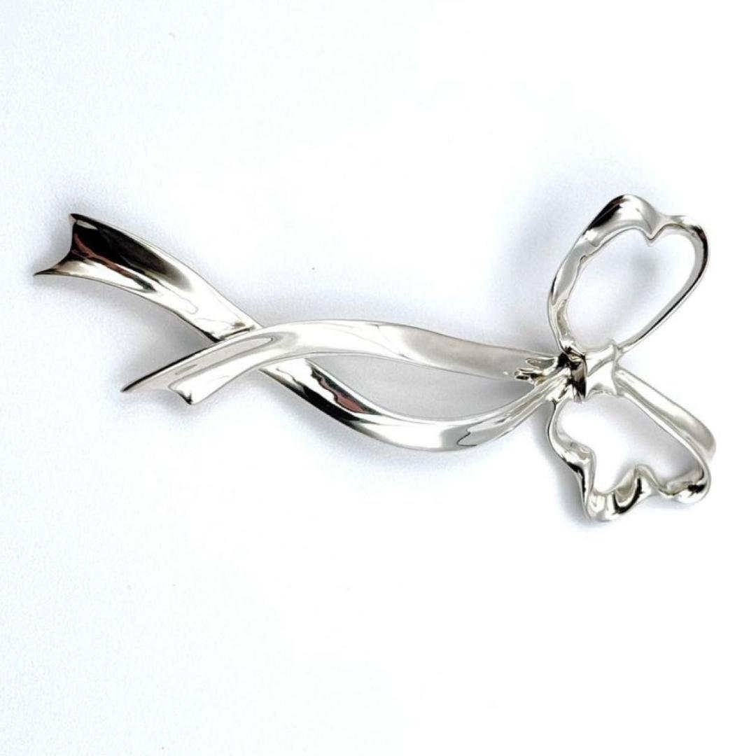 TIFFANY　ティファニー　リボン　ブローチ　ラージ　シルバー　Ag925