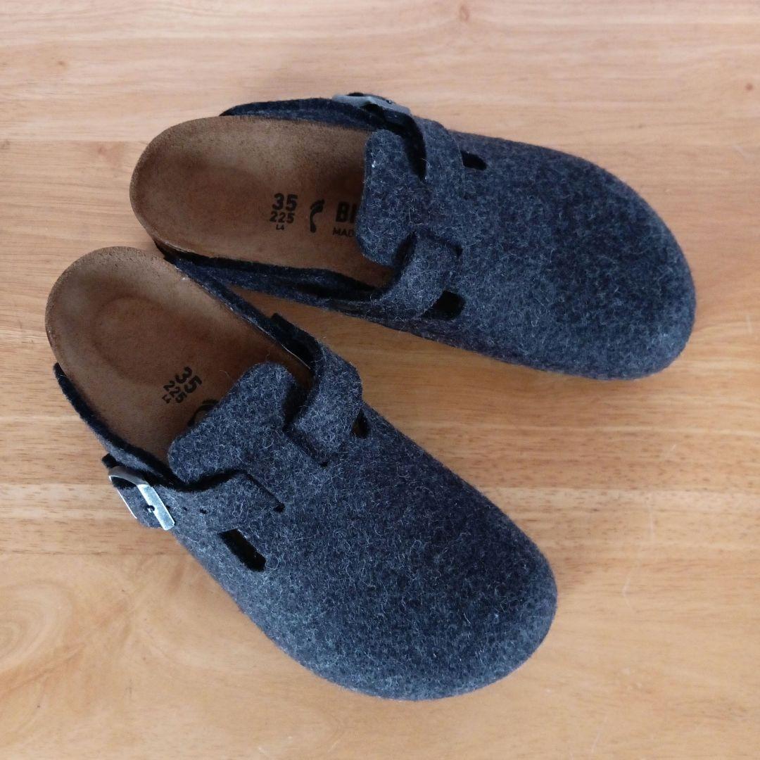 極美品◆ビルケンシュトック　ボストン　フェルト　35　BIRKENSTOCK
