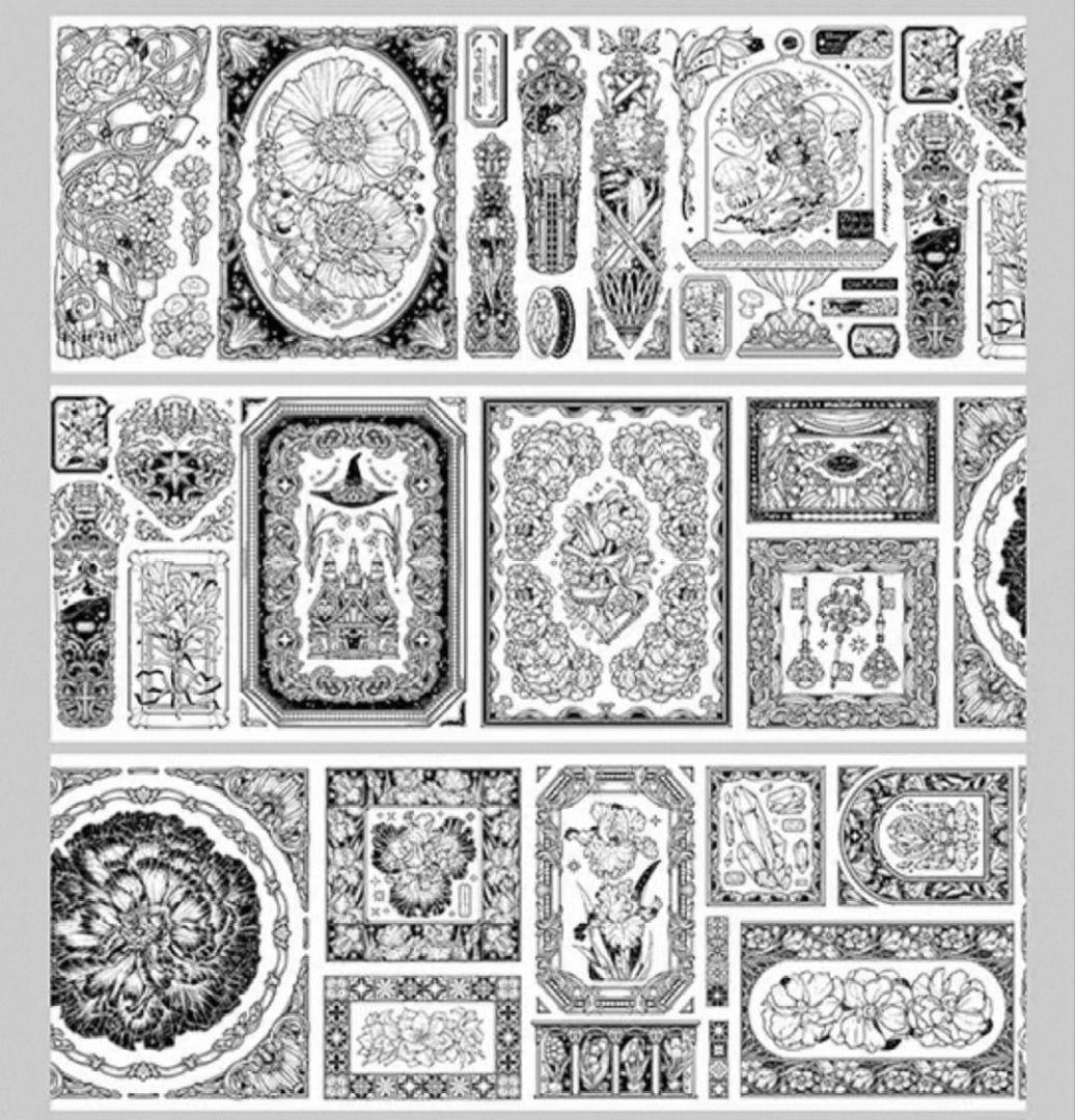 切売 1411★ 海外 マスキングテープ マステ PET 装飾 花 贝壳銀