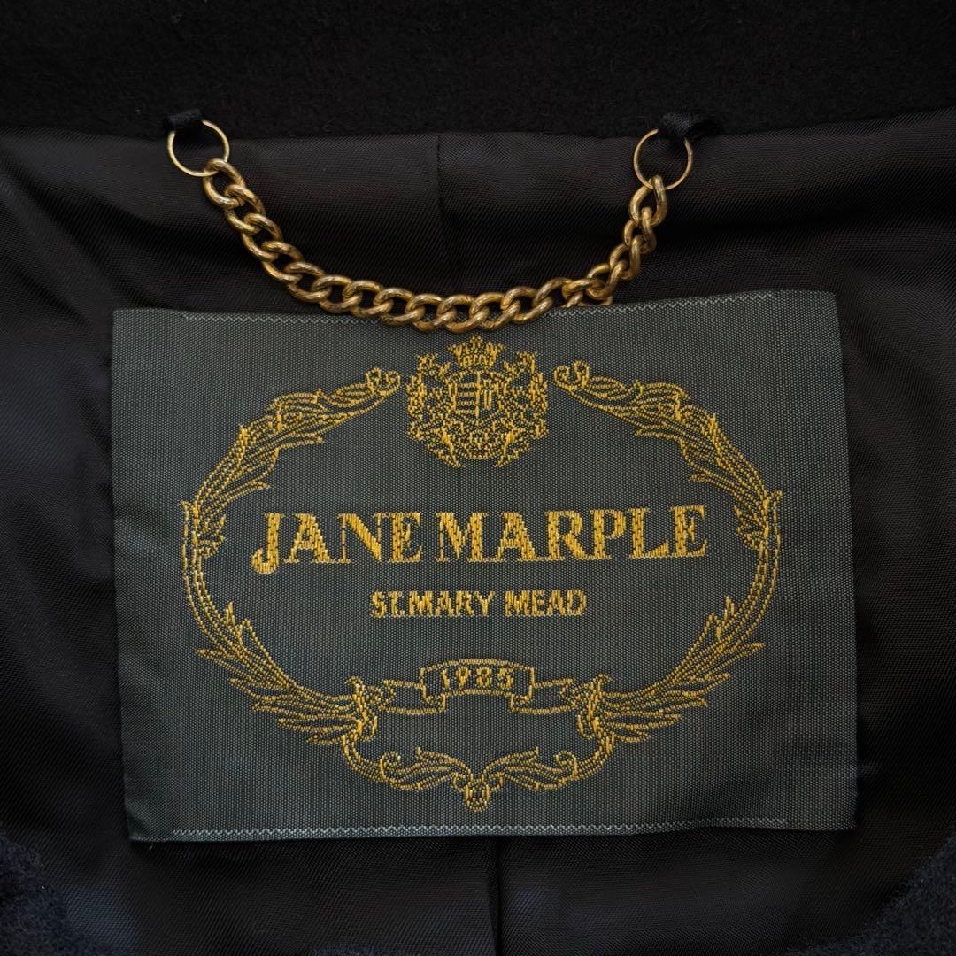 Jane Marple　ケープ　ポンチョ　コート　リボン　ネイビー　日本製　M
