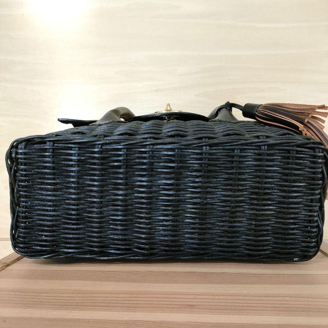 GRACE CONTINENTAL カービングトライブス　カゴバッグ 黒