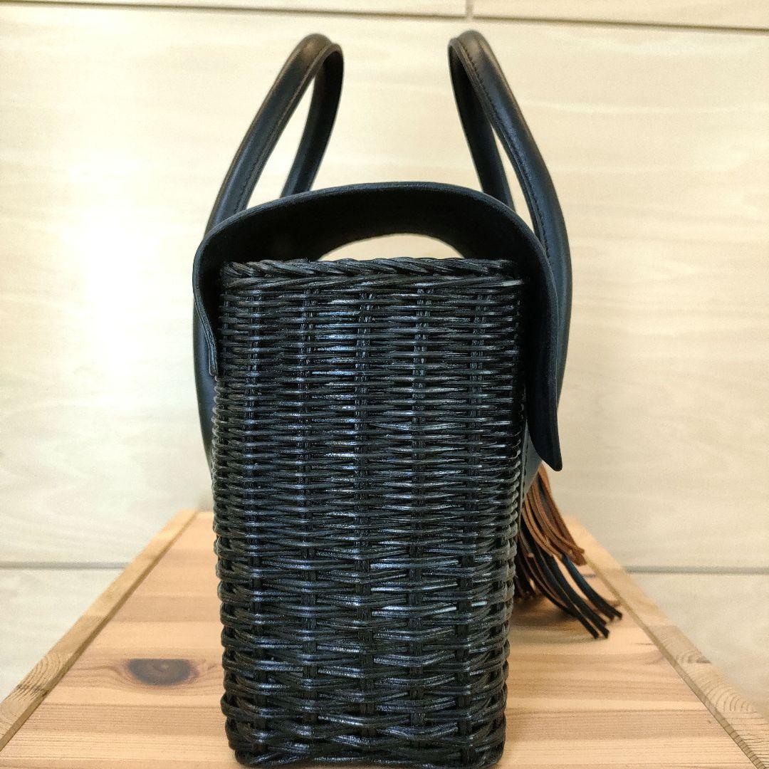 GRACE CONTINENTAL カービングトライブス　カゴバッグ 黒