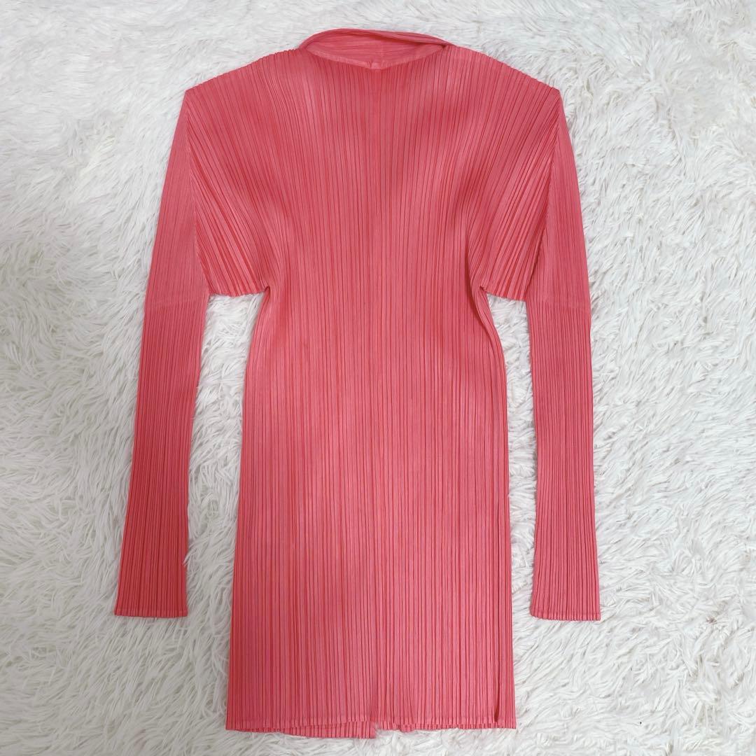 希少カラー 極美品 プリーツプリーズ イッセイミヤケ ブラウスシャツ ピンク