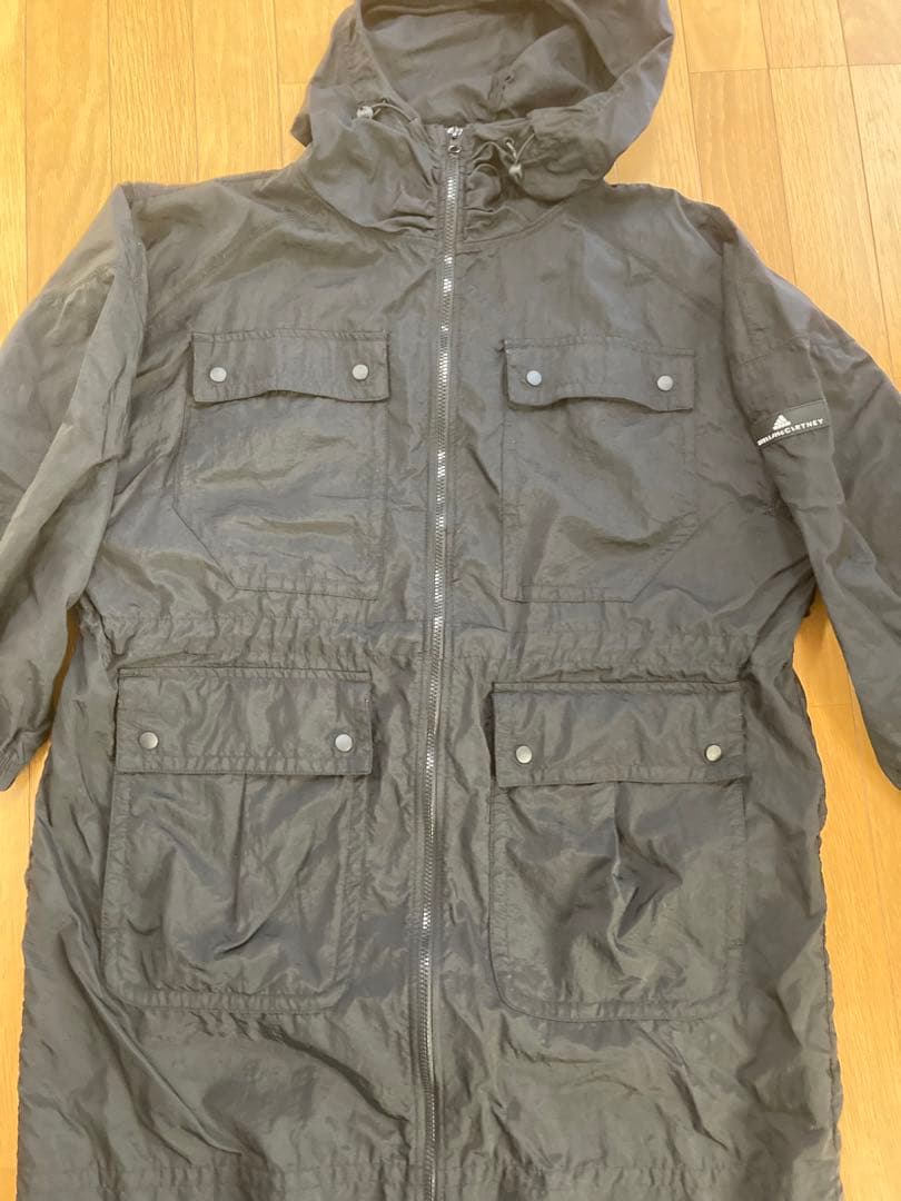 アディダス　ステラマッカートニー　パーカー　ロング　黒　M