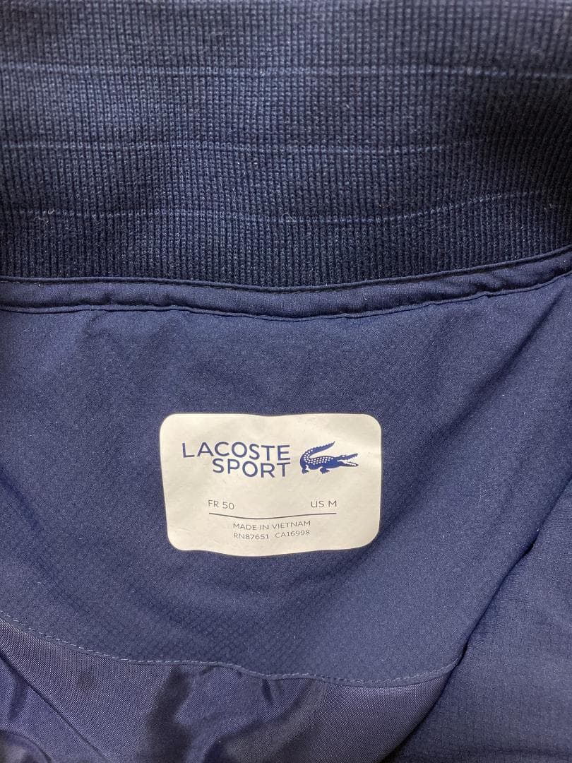 Lacoste ネイビー ジップアップ ゴルフ ジャケット M