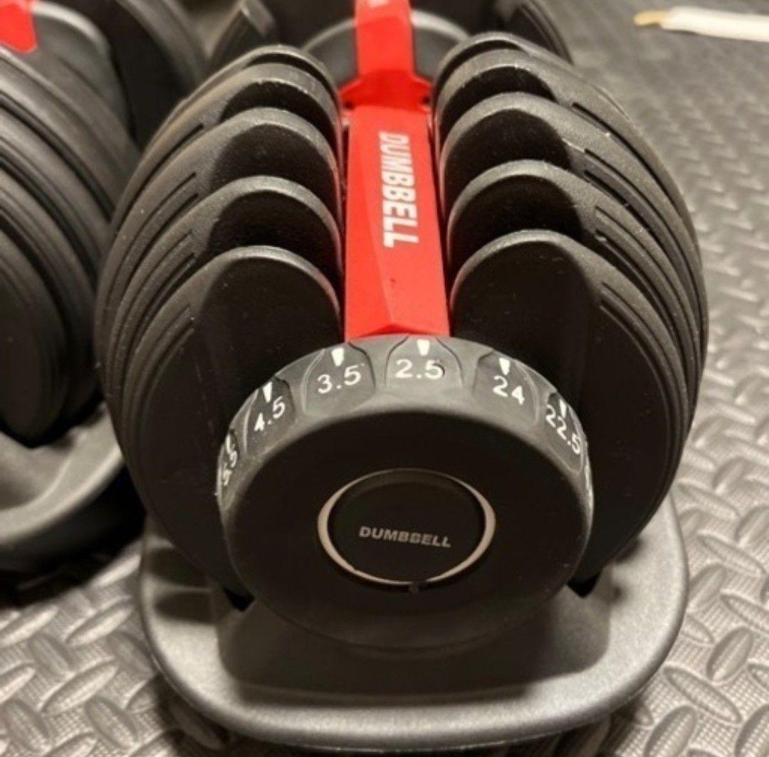 DUMBBELL 24kg 可変式ダンベル 15段階 アジャスタブルダンベル ①