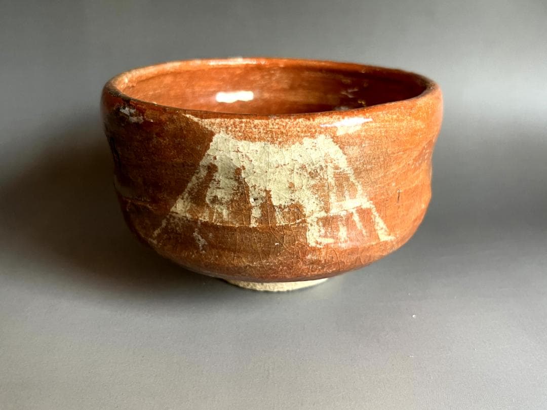 茶碗■古赤楽 富士山図 抹茶碗 レア お茶道具 古美術 時代物 骨董品■