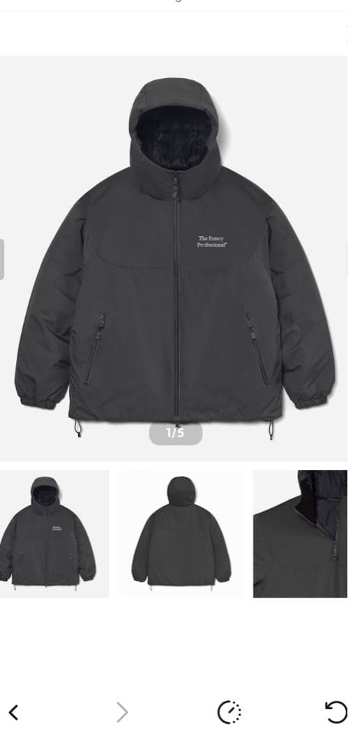 ジャケット・アウター ENNOY PADDED NYLON HOODIE