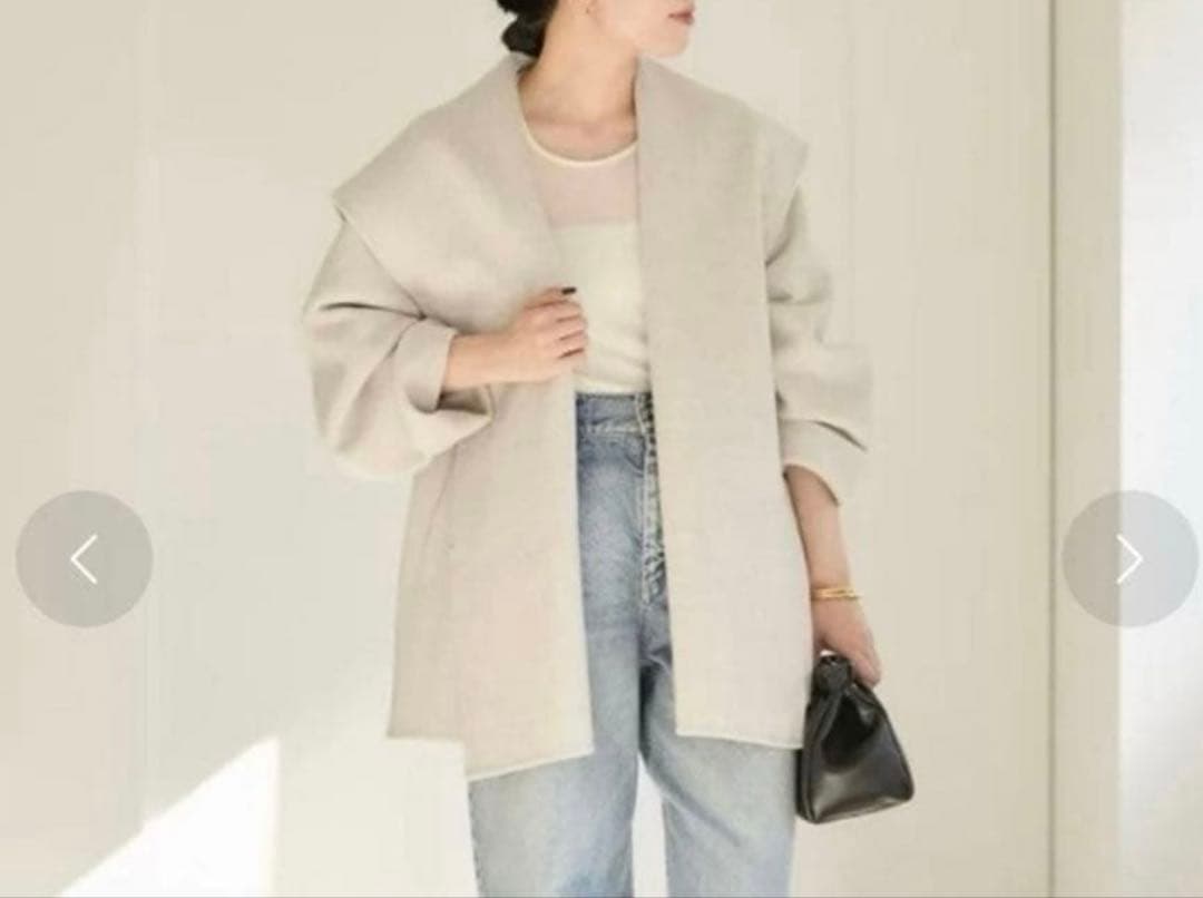 美品♡plage ハミルトン DRAPE MIDDLE コート　ナチュラル　38