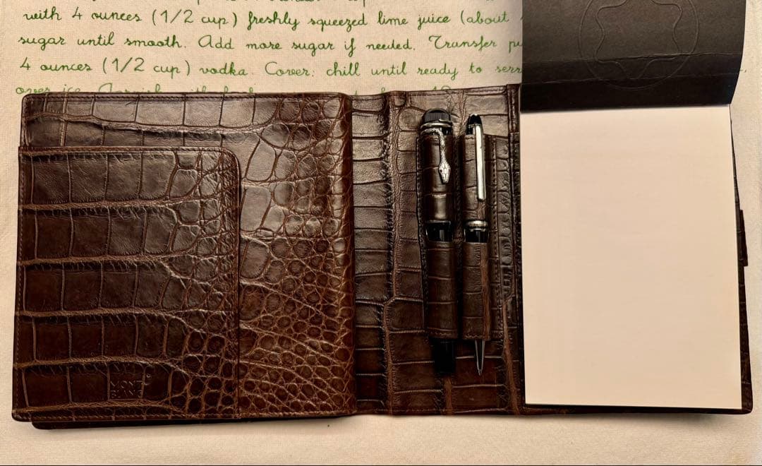 超希少　モンブラン 表裏クロコダイル￼ ￼メモ帳