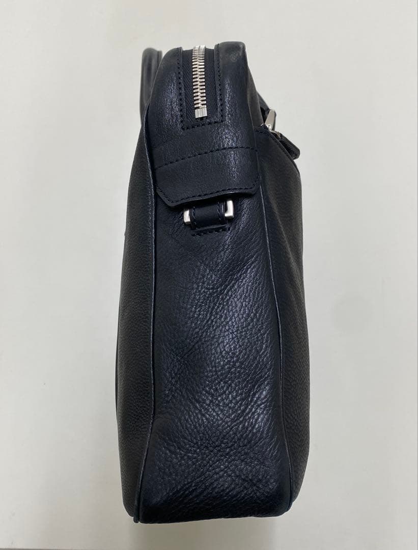 定12万土屋鞄ブレントレザー革ブリーフビジネスバッグ黒ブラック美品Berluti