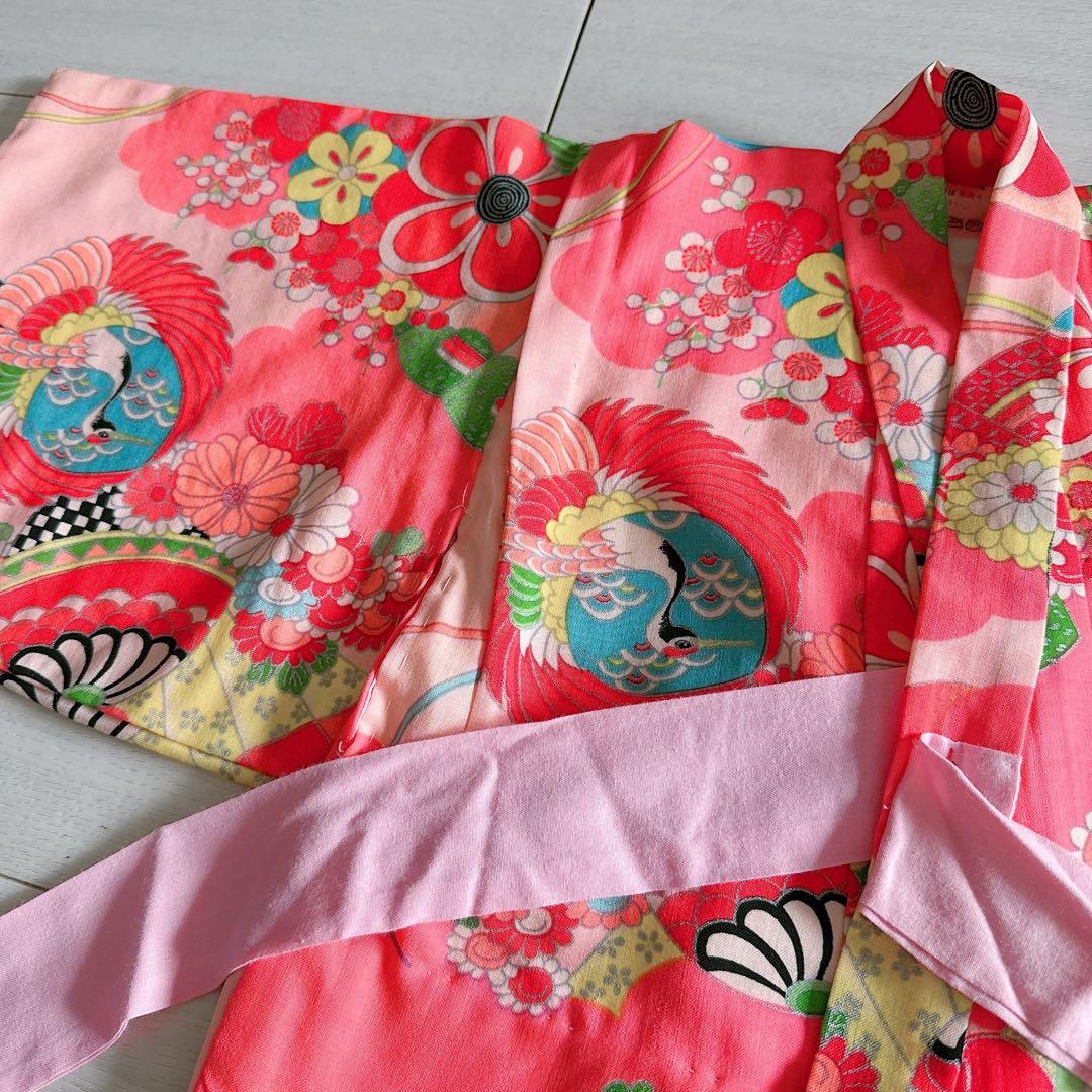 七五三　手縫い　レトロ　アンティーク　3歳用　着物　女児　女の子