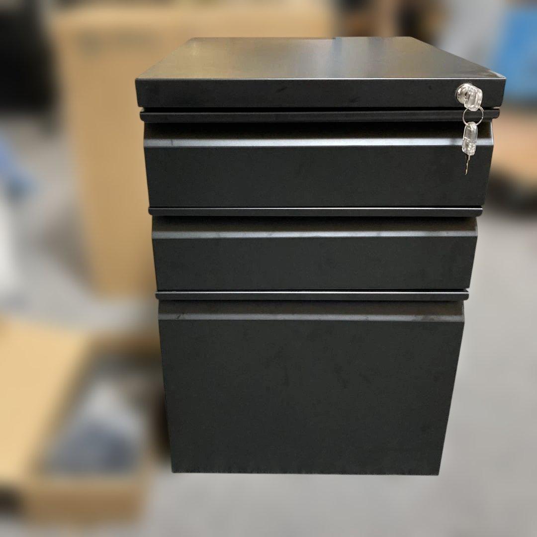 DEVAISE デスクワゴン サイドワゴン キャビネット オフィスワゴン 袖机