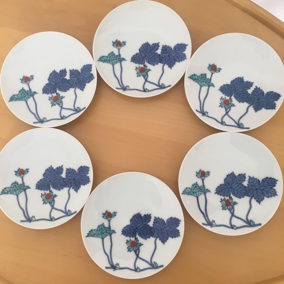 有田焼　今右衛門　錦苺絵デミタス6客