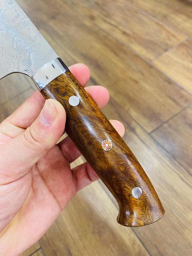 佐治武士 R2 ダイヤモンドフィニッシュ 牛刀 アイアンウッド 24cm