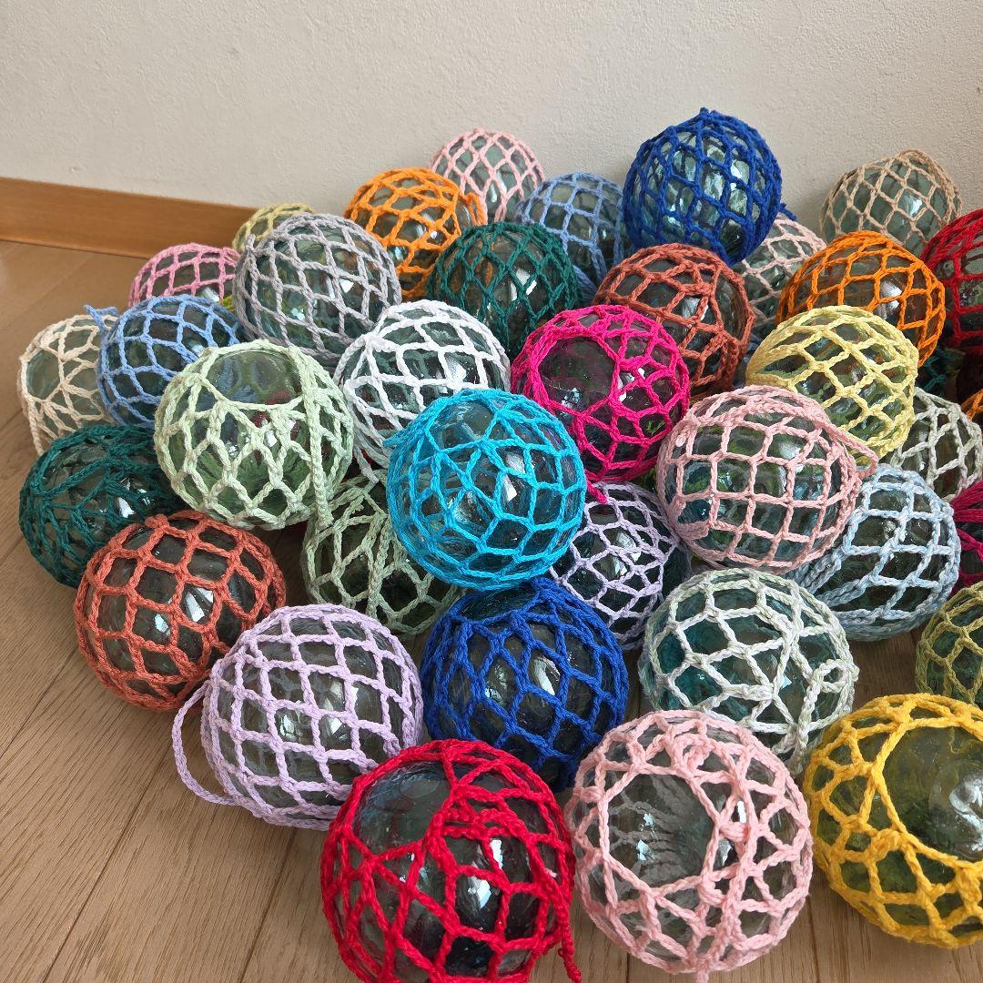 ガラス浮き玉 ガラス玉 ９cmx ５４