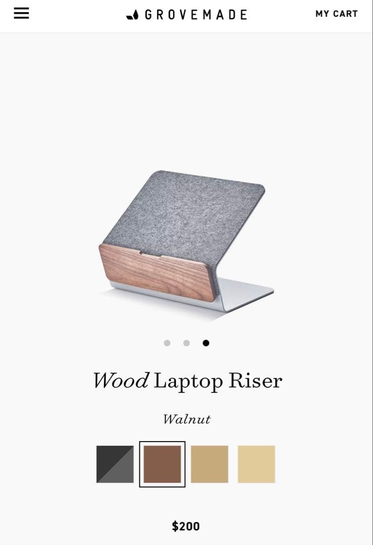 その他 Grovemade Wood Laptop Riser