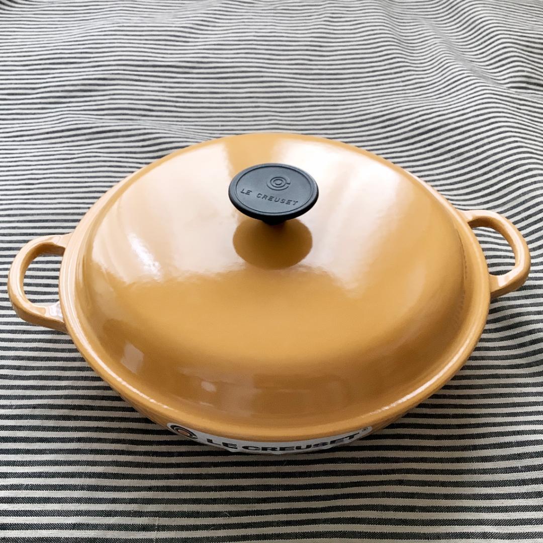 【デッドストック】ルクルーゼ ビュッフェキャセロール 26センチ サフラン色