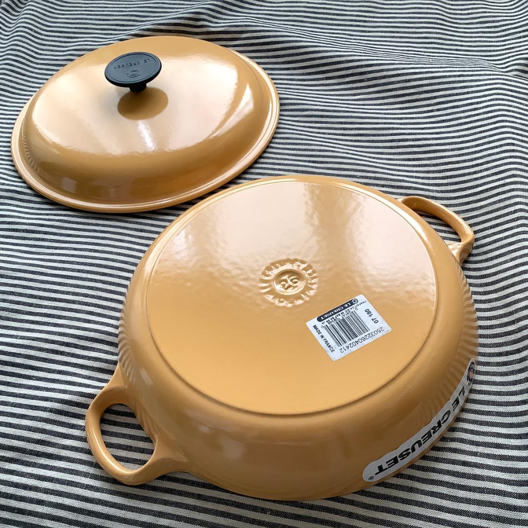 【デッドストック】ルクルーゼ ビュッフェキャセロール 26センチ サフラン色