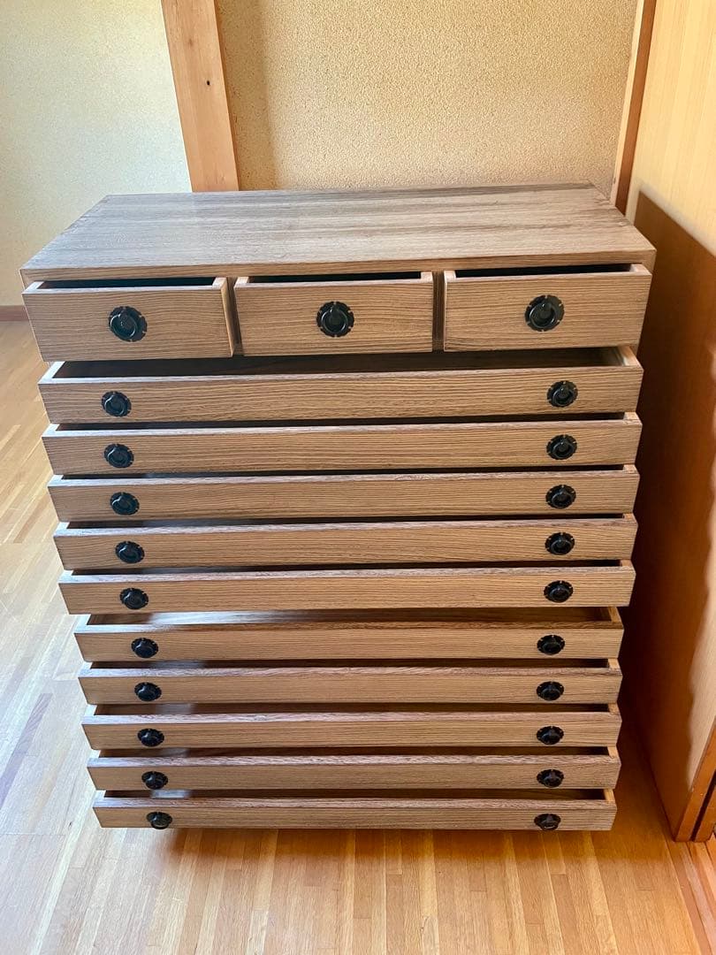 和風桐箪笥 ナチュラルウッド 13引き出し