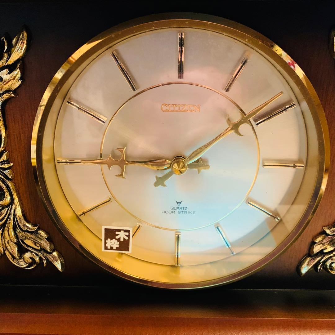 ほぼ未使用 デッドストック citizen 4RS106  置時計 風雲