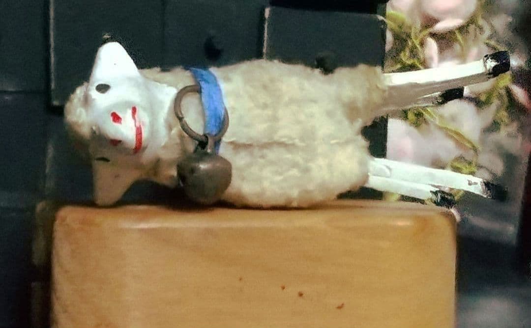 ❀ジャーマン/フランス アンティーク　鈴付きシープ/ひつじ♪クレッシュ