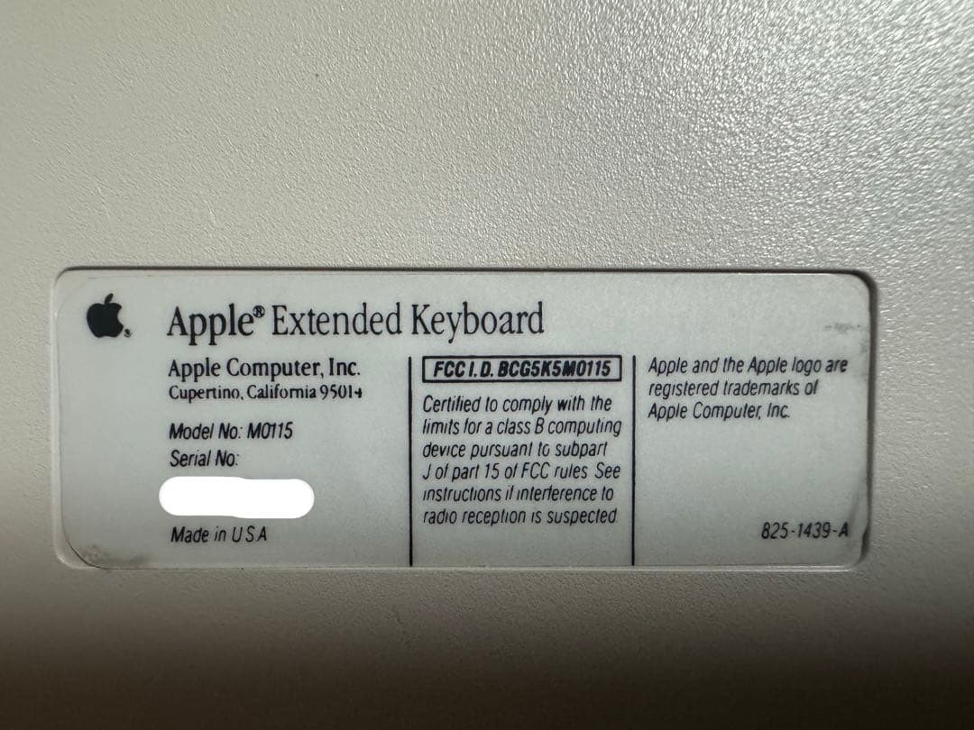 Apple Extended Keyboard （M0115）