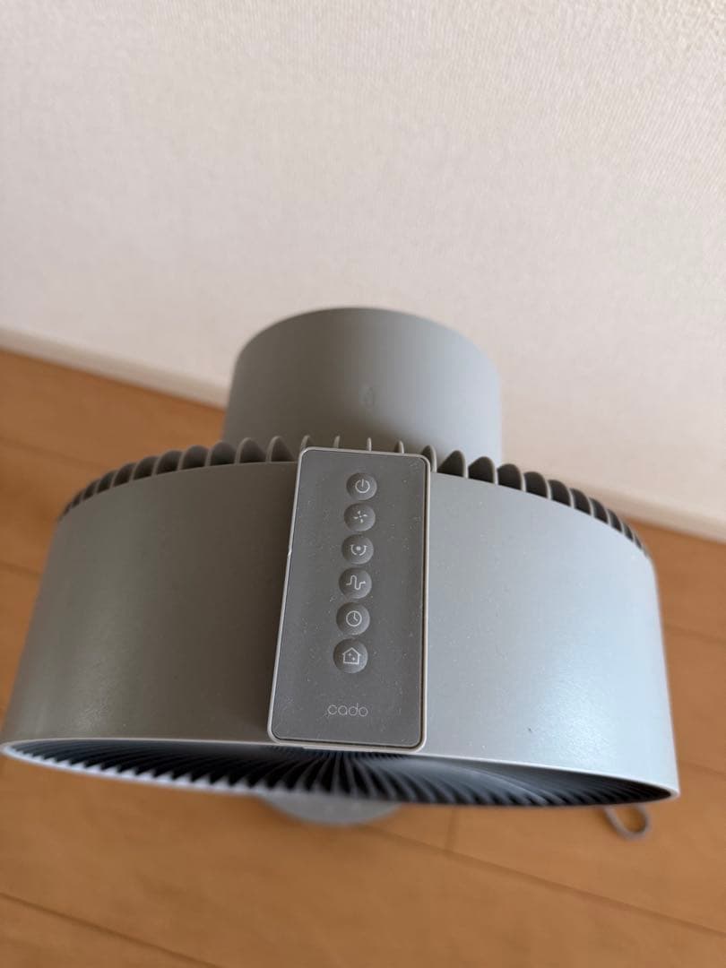 美品　 cado スタンド型扇風機 グレー リモコン付き