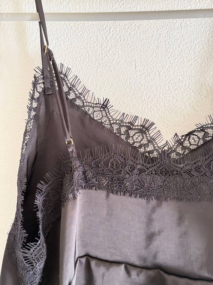 loungedress ラウンジドレス レースキャミ ブラック