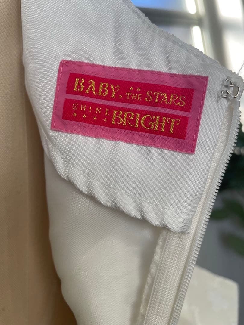 BABY 未使用 レースフリルジャンパースカート カチューシャ