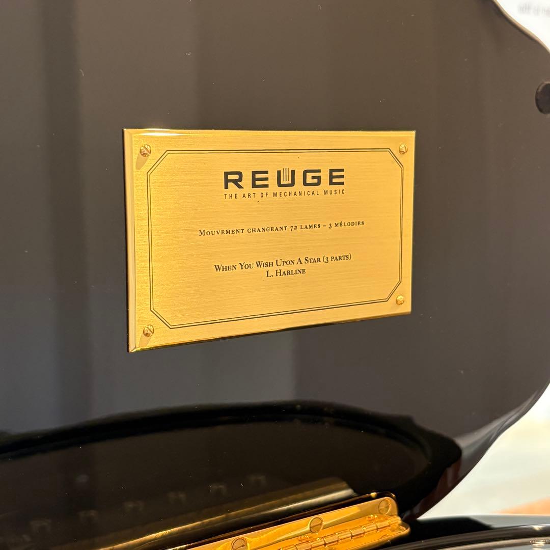 リュージュ72弁オルゴール 星に願いを リーフ型象篏細工Fleur de Lys