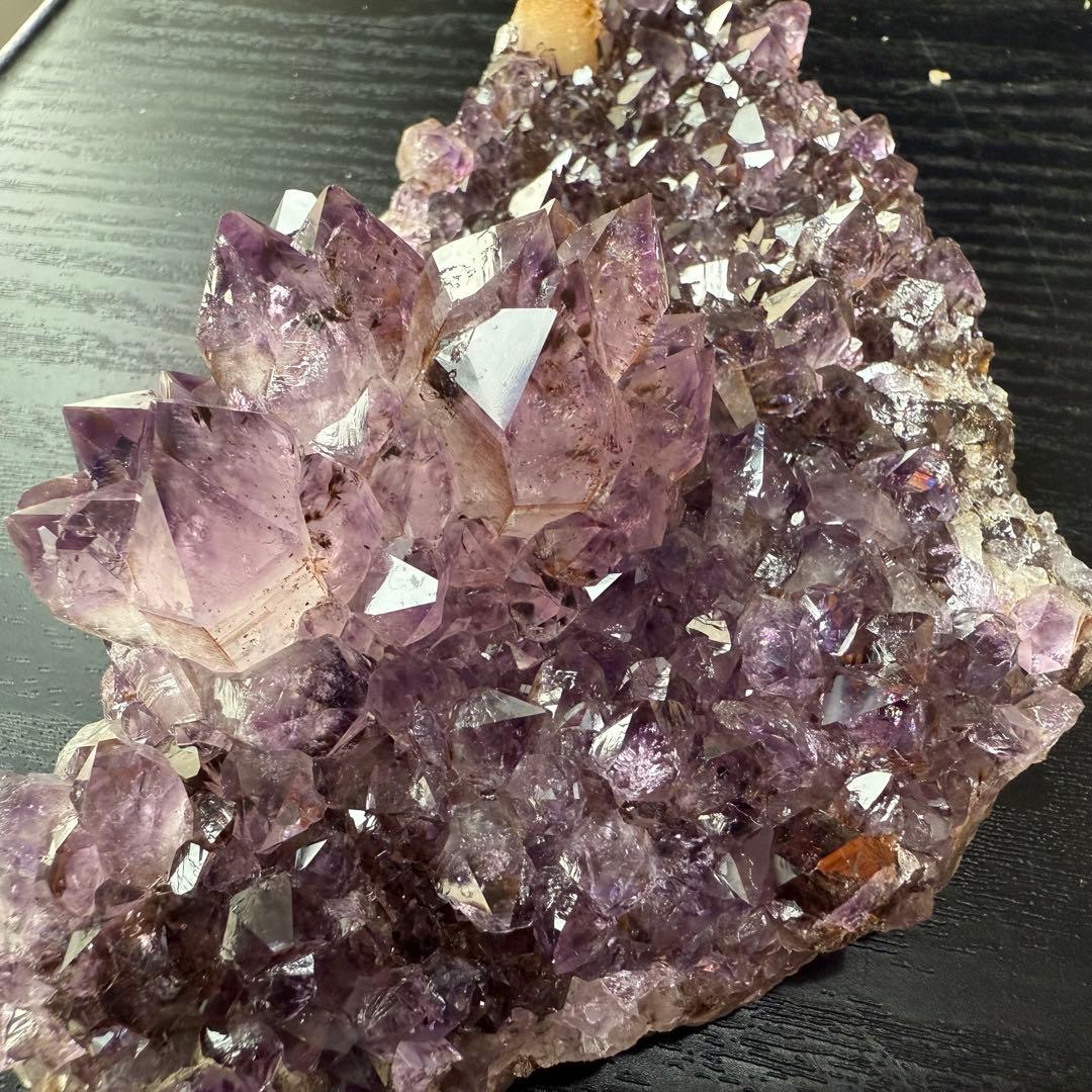 天然石タイチンルチルクォーツ共生アメジストの原石　置物　鉱物NO.011408