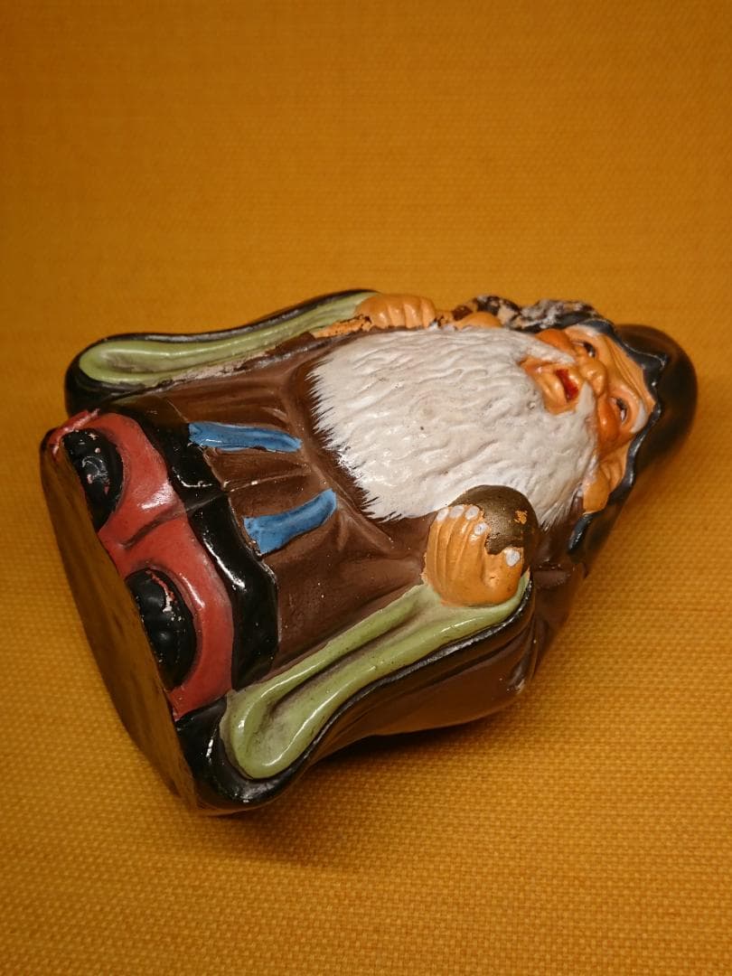 仏教美術　福禄寿　陶器　色絵　置物　インテリア　工芸品　美術品　A3033