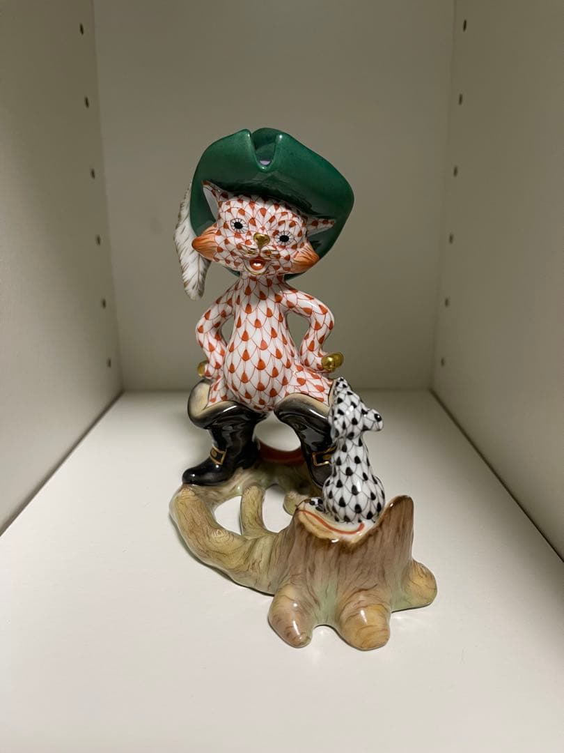 HEREND ヘレンド　フィギュリン　【長靴を履いた猫】