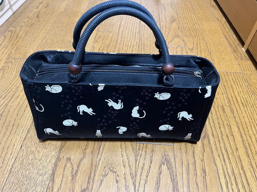 たぬぽん　和装バッグ　着物バッグ　ネコ　猫