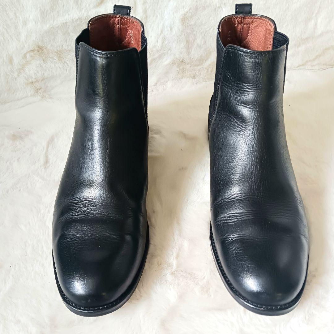 MARGARET HOWELL idea　サイドゴアブーツ　 本革　黒　23.5