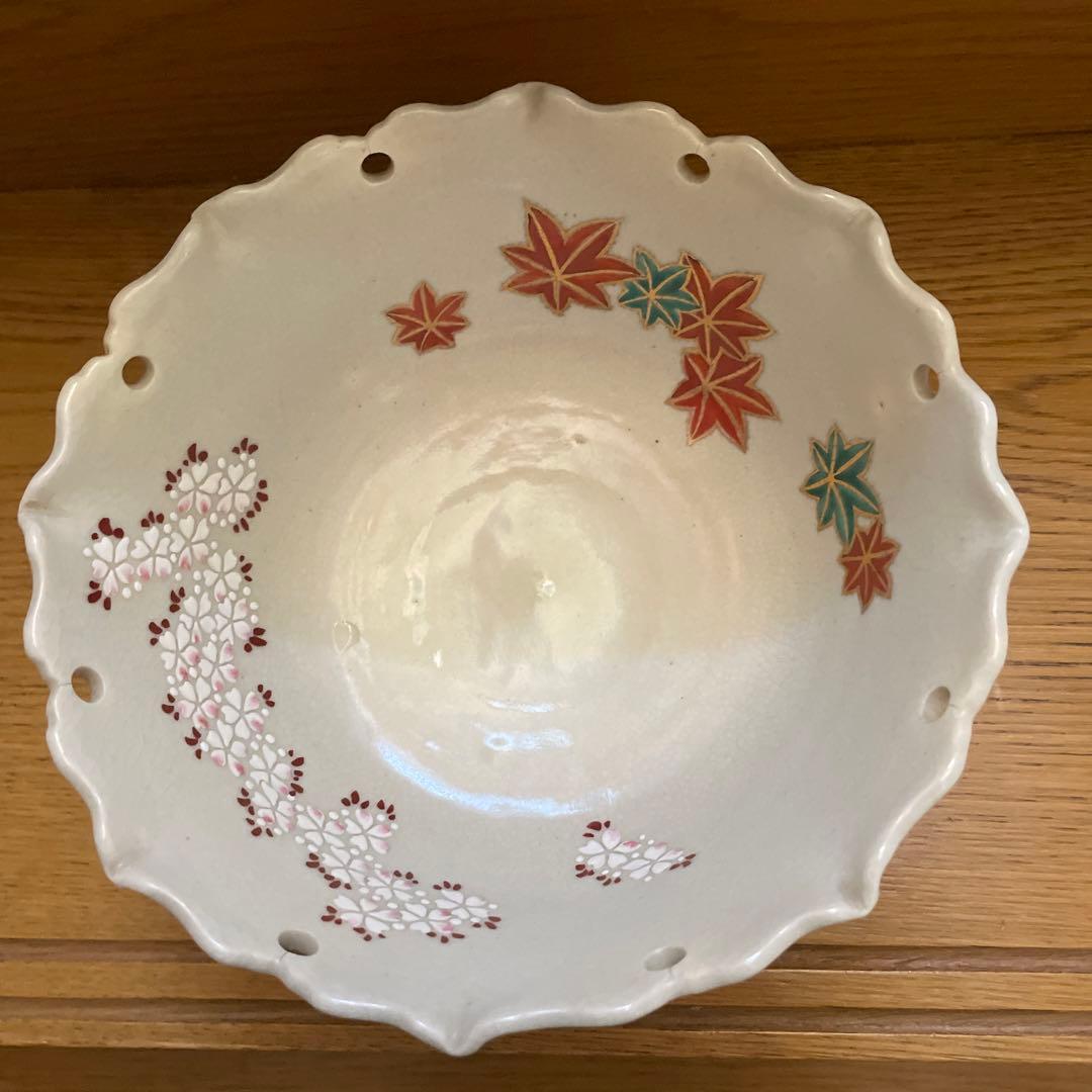 桑名萬古焼　加賀瑞山造　菓子鉢共箱