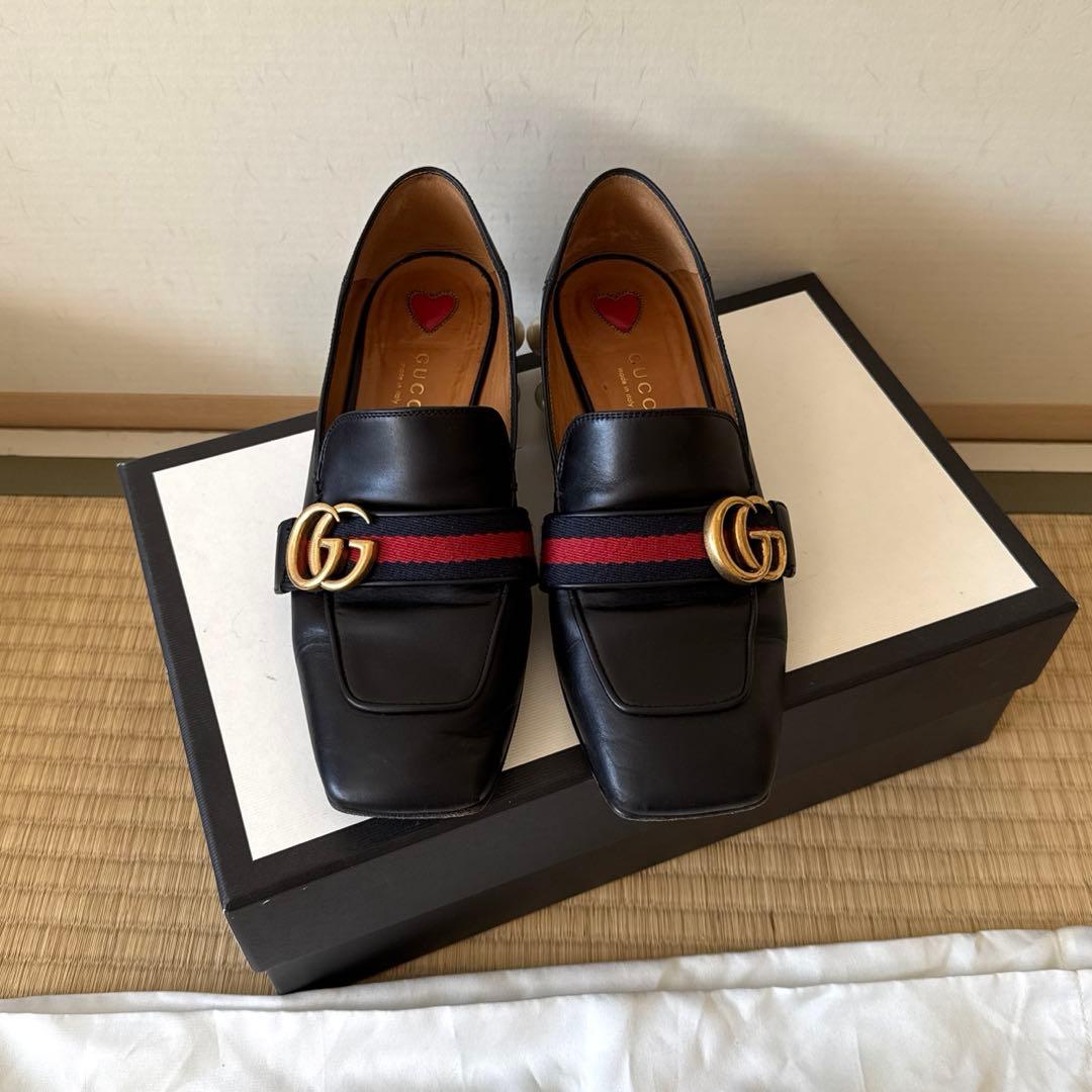 グッチ GGマーモント パール ローファー 36