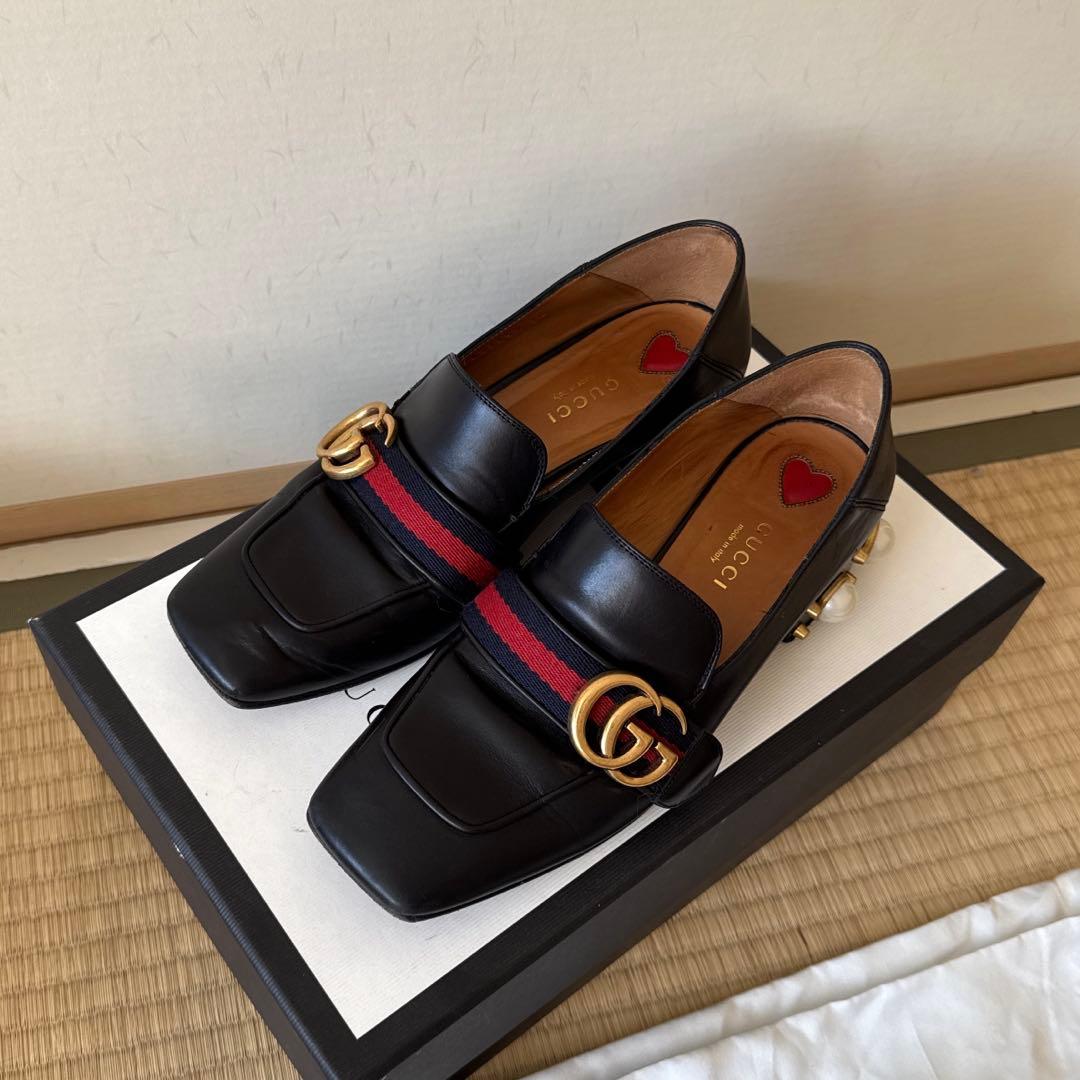 グッチ GGマーモント パール ローファー 36