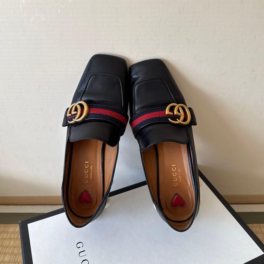 グッチ GGマーモント パール ローファー 36