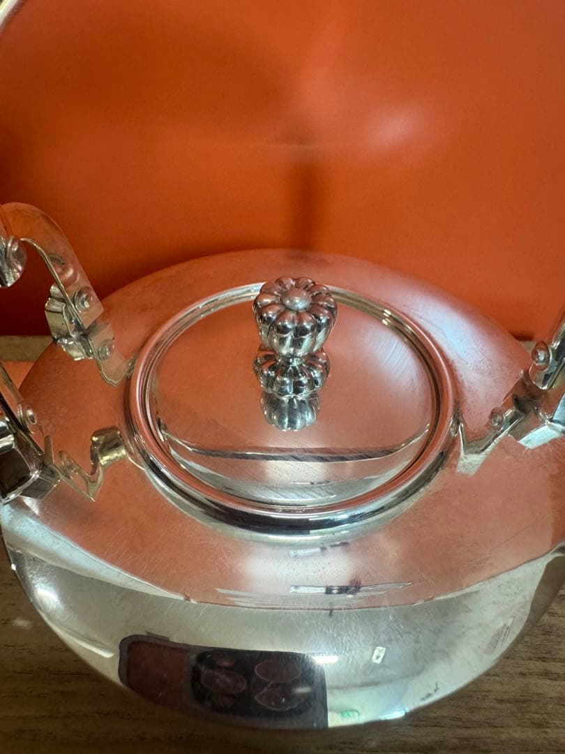 2043 銀製　急須 ティーポット 茶道具 茶器　美品