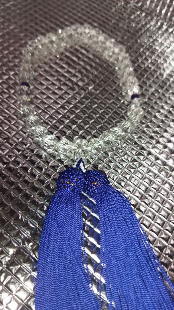 本水晶 御念珠 切子 白水晶(女性用)