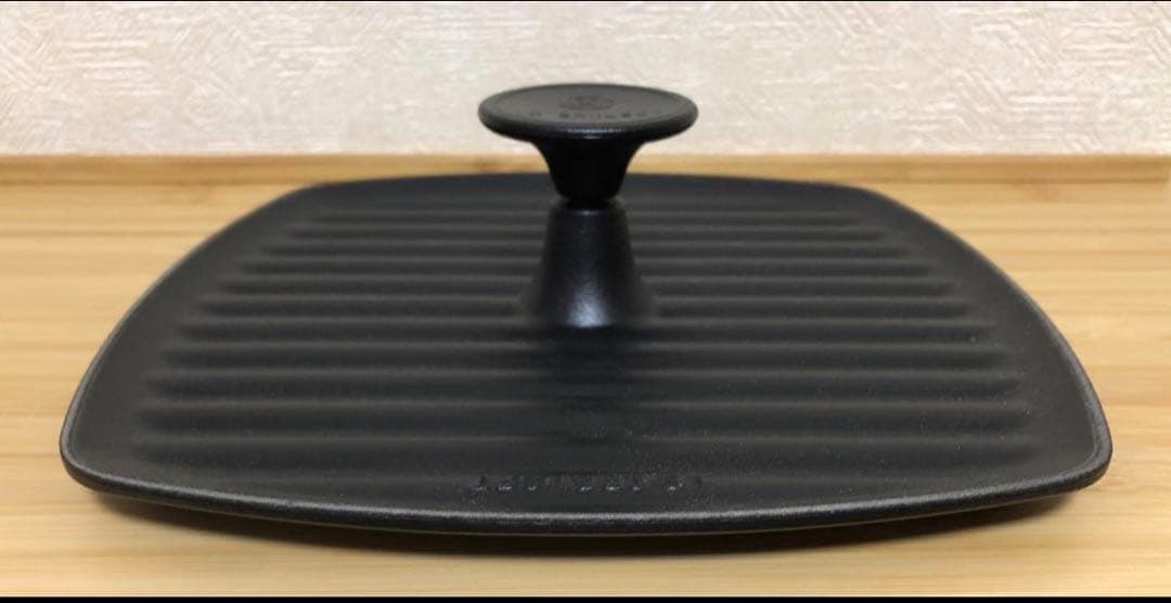 ル・クルーゼ スクエア パニーニプレスロッジとLODGE スクエアグリルパン