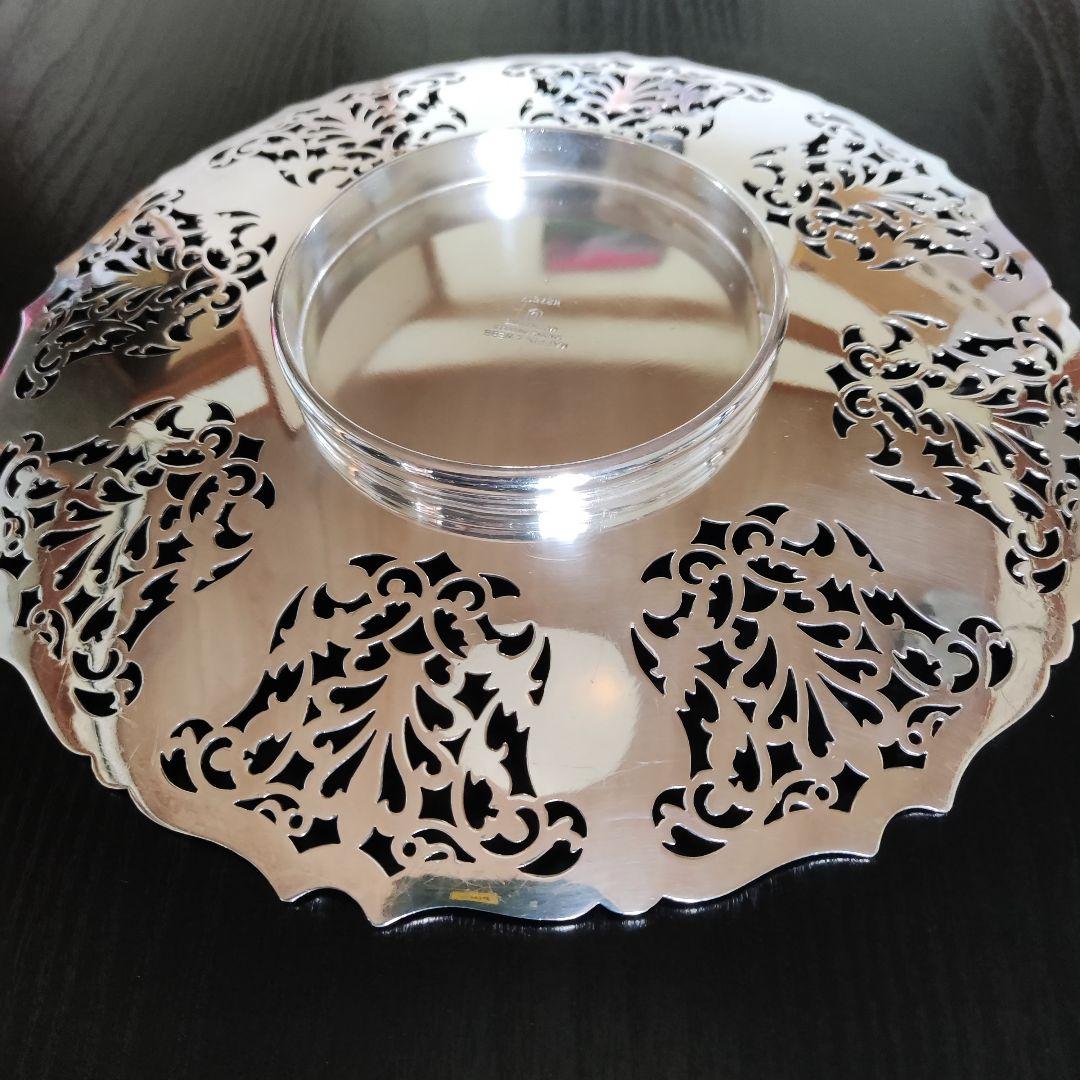 マッピン&ウェッブ　コンポート ケーキスタンド　高品質銀　マッピンプレート