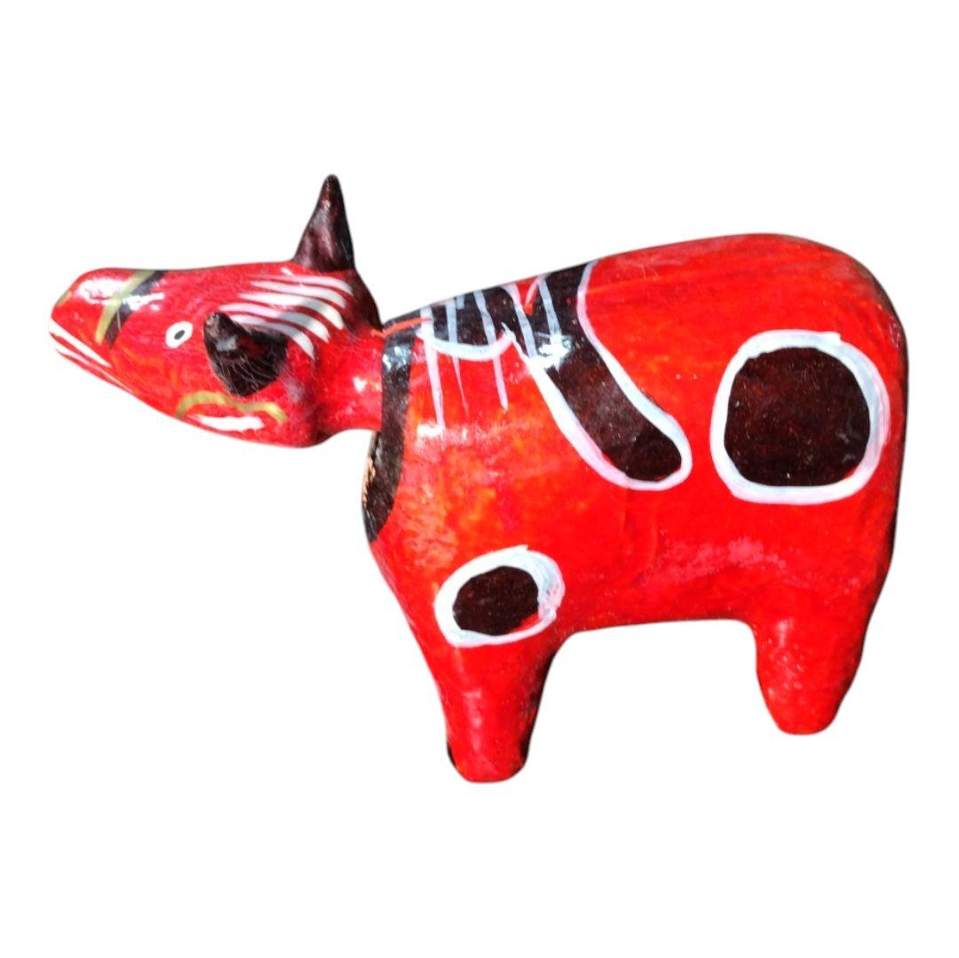 首振り 赤べこ 張子 人形 五十嵐民芸 郷土玩具 会津 牛