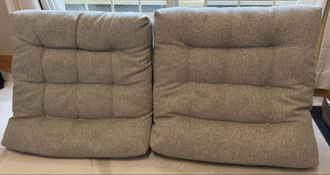 【状態良★】カインズ 2点セット 座布団にもなる背もたれイス F-Lepoco