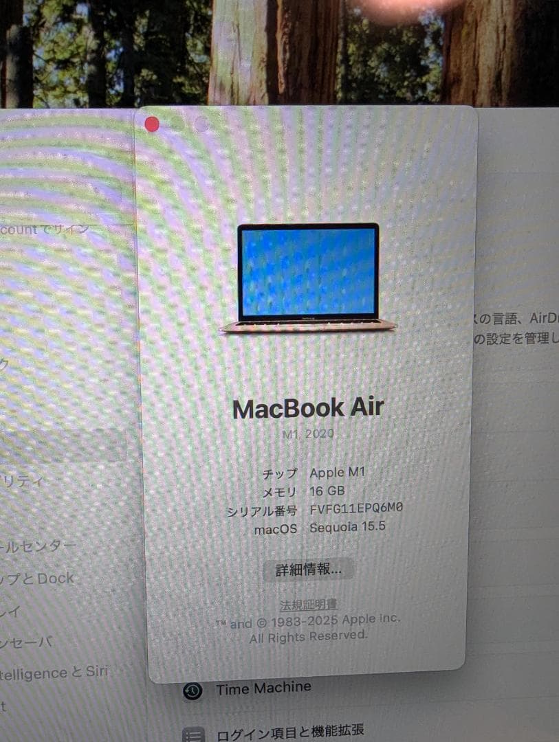 MacBook Air (M1, 2020) 13.3インチ