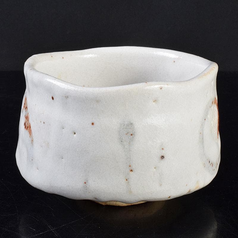 ツッチー　加藤唐九郎　一無斎作　広沢銘　志野茶碗　共箱　M　R7560