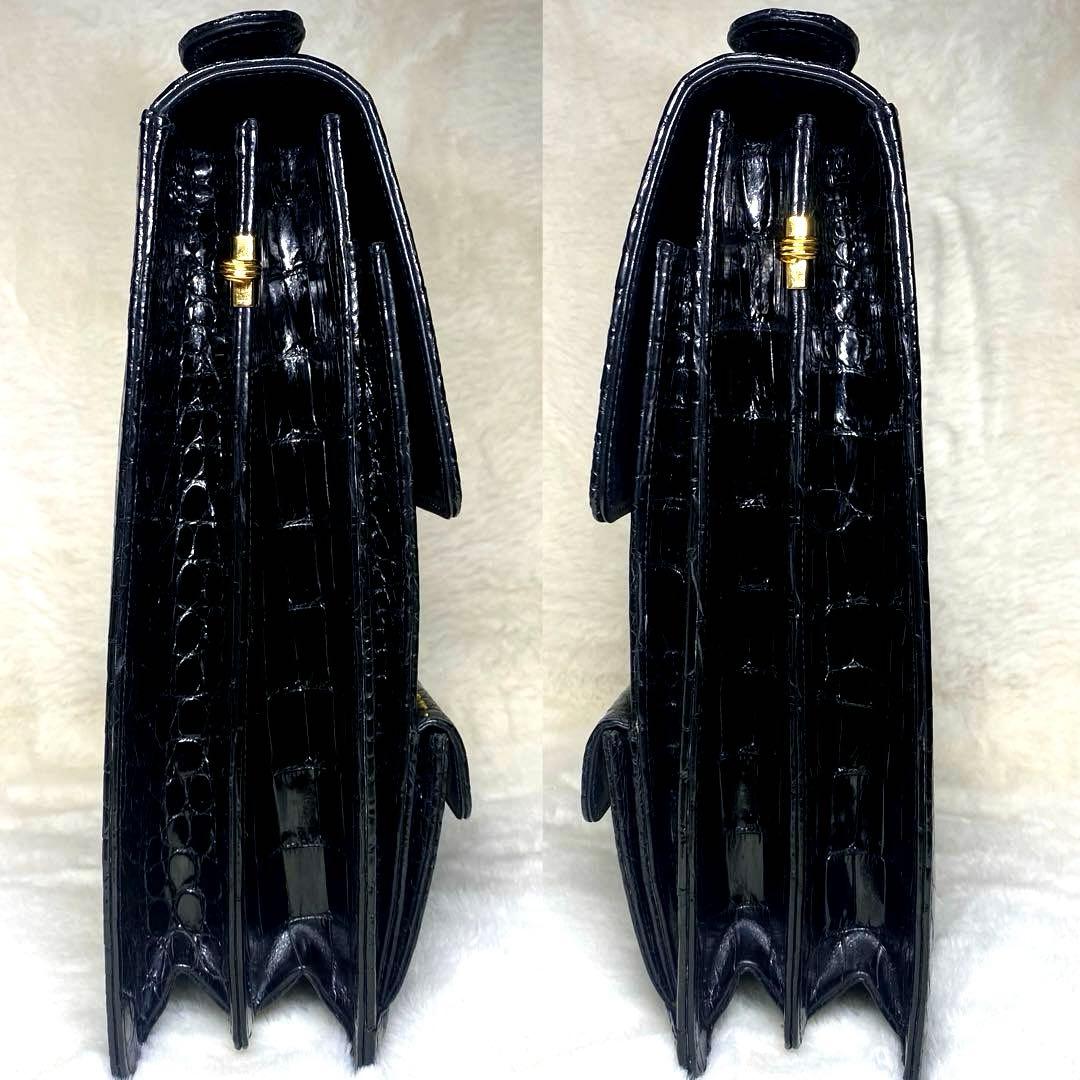 【Nari】✨高級✨amiet アミエット　クロコダイル　ビジネスバッグ